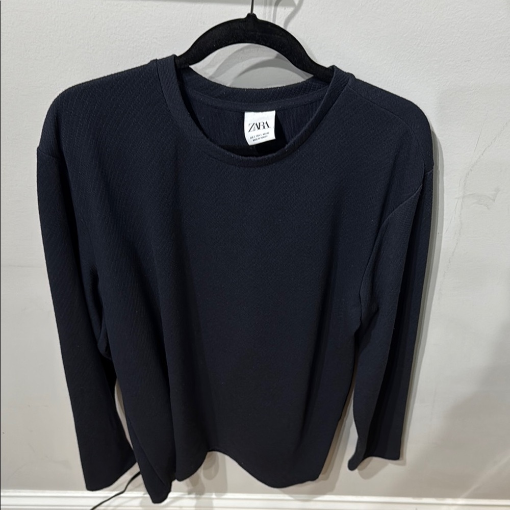 Zara Elegant Black Knit Top